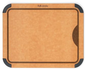 Full Circle Chop To It Everyday Cutting Board – 11”x14 – Dishwasher Safe, Reversible & Lightweight, Naturally Bonded Kraft Paper, Non-Slip Feet with Juice Groove