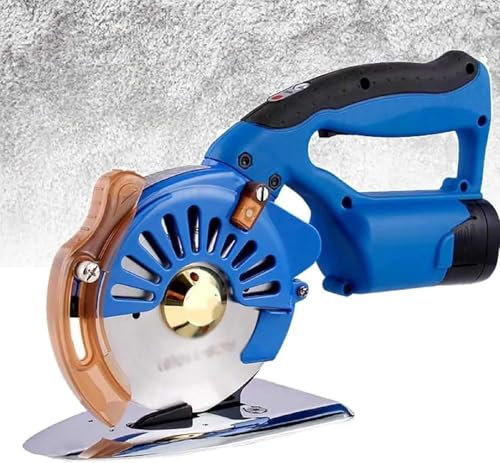 Taglierina per tessuti senza fili per tessuti con velocità regolabile a spinta manuale taglierina rotativa elettrica - Tagliare fibra cotone, seta, pelle, materiale di lana, tappeto