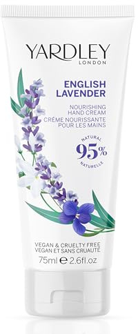 Yardley London English Lavender Handcreme, närande & fuktgivande lotion med lugnande lavendeldoft, berikad med sheasmör & naturliga oljor, 75ml