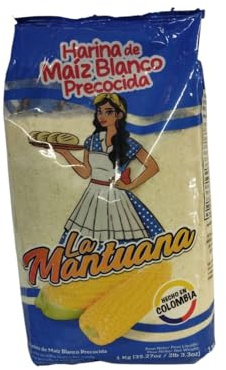 HARINA MAIZ BLANCO PRECOCIDA - LA MANTUANA - HECHO EN COLOMBIA - 1KG