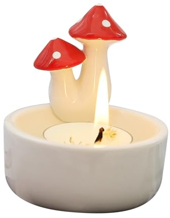 Bexdug Soporte de Incienso de, Calentadores de Cera de | Candelador de té de champiñones | Decoración de cerámica para el hogar Lindos Calentadores de Cera para Cocina, Fiesta y Granja