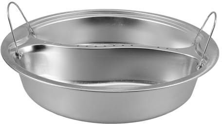 MAGICLULU Panier Vapeur Inox Compartiments Anti-brûlure pour Cuisson Œufs Riz Fruits de Mer Accessoire Insert Cuiseur Riz et Pratique