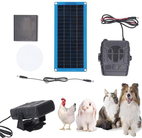 Solar Heater for Chicken Coop, 2026 New Chicken Coop Heater Solar Powered, Portable Rechargeable with Protection, for Greenhouse and Dog House (1PC)