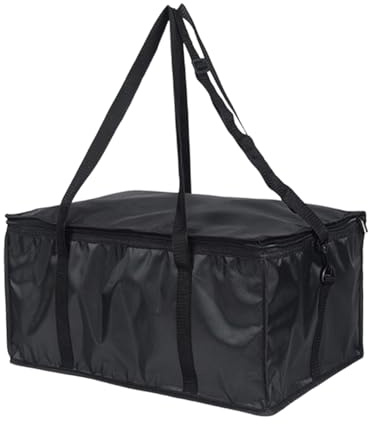 KiBcsLic Borsa Termica Portavivande in Oxford Borsa Frigo Isolata con Cerniera Borsa Spesa Riutilizzabile Manici Resistenti Trasporto Cibi Freddi, 60cmx40cmx35cm