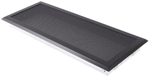 Rejilla de ventilación rejilla de chimenea rejilla de aire caliente (16 x 45 cm Negro