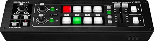 ROLAND V-1HD – 4-Kanal HDMI-Video-Switcher mit 12-Kanal Audio-Mixer. Video-Switching-Lösung für unterschiedlichste Anwendungen – von Meetingräumen bis zu Live-Events. Perfekt geeignet für Webcasts
