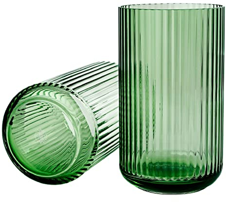 Lyngby Porcelæn Vase H25 cm Lyngby aus mundgeblasenem Glas zeitlos, grün