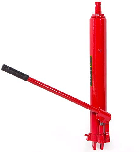 XtremepowerUS 8 Ton Capacity Long Hydraulic Ram Jack Engine Lift Hoist Manual Cherry Picker 17363 lbs Capacity, Single Piston Pump & Clevis Base w/Handle, for Garage/Shop Cranes