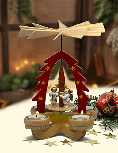 Wooden Christmas Pyramid, Red