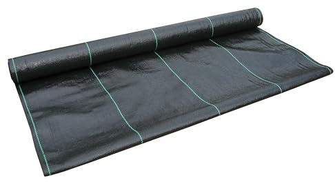 Unkrautvlies für Garten 1m x 30m, Unkrautfolie 100g/m2, Drainagevlies Garten, Gartenvlies wasserdurchlässig, Unkrautgewebe Garten, Unterbodengewebe, Bodengewebe, Unkrautflies für Garten