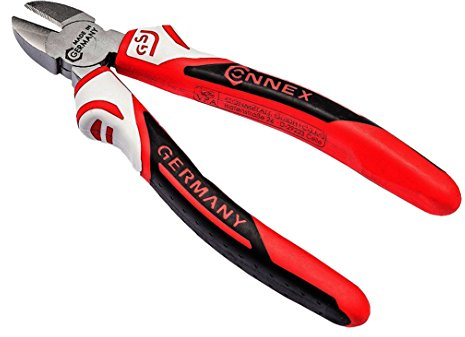 Connex Seitenschneider 160 mm, 3K-Griff / Zange / Drahtschneider / Kabelschneider / Werkzeug / COXT131160 Schwarz, Rot, Silber, Weiß