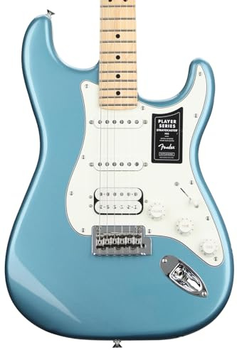 Fender Player Stratocaster HSS E-Gitarre, mit 2 Jahren Garantie, Tidepool, Griffbrett aus Ahorn