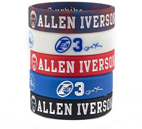 Basketball Spieler Porträt Armband Nummer 3 Silikon Inspirierende Wort Sport Schweißbänder 5 Stück