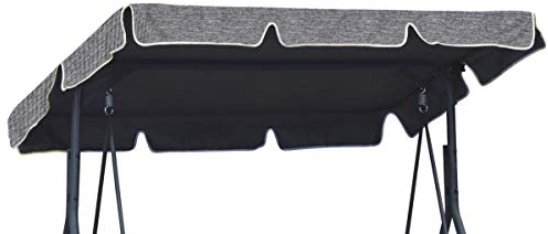 Universal Sonnendach für Hollywoodschaukel Dach-Plane ca 112 x 166 cm für Garten-Schaukel Dachplane Ersatzdach Flachs [101]
