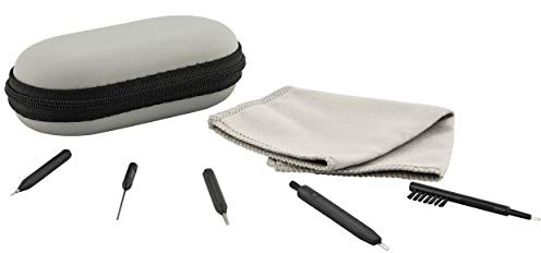8-teiliges Set für Hörgeräte-Reinigungswerkzeuge und Airpod-Reinigungsset für Kopfhörer, inklusive Entlüftungsreiniger, Stahlplektrum, Schraubendreher, Bürste und Wachsschlaufe, Mikrofasertuch und