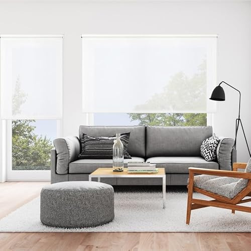 STOR PLANET | Estor Enrollable Translúcido, Estor Blanco Liso. Persianas Enrollables Interior para Ventanas y Puertas. Estores para Cocina, salón, Dormitorio | Blanco, 200x250cm