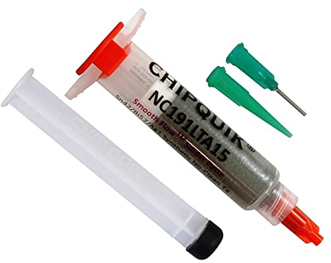 Chip Quik NC191LTA15 Smooth Flow Low Temp Solder Paste Sn42/Bi57/Ag1 T4 15g Syringe