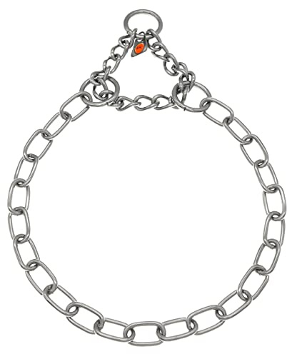 Sprenger Hundehalskette mit Durchzugskette 3mm I Edelstahl rostfreie Hundehalsband für kurz- und langhaar Hunderassen bis 55 kg, Silber (60 cm)