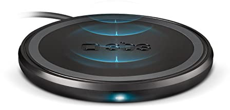 SBS Caricatore da Tavolo Wireless Fast Charge, 10W per Ricarica Rapida, Base di Ricarica per Cellulari Qi, Smartphone iPhone, Samsung, Xiaomi, Oppo, Huawei