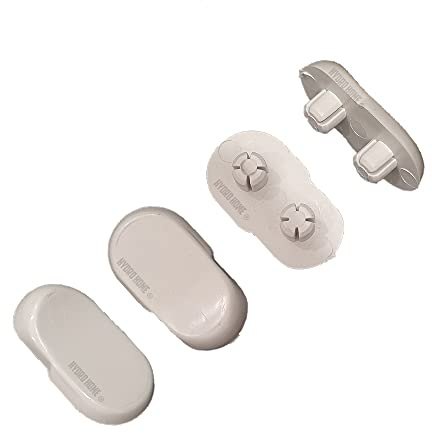 HYDRO HOME Paracolpi wc, kit 4 pezzi, in gomma, misure nelle immagini, montaggio facile fai da te, produzione italiana (GRIGI, PIATTI/GOMMA)