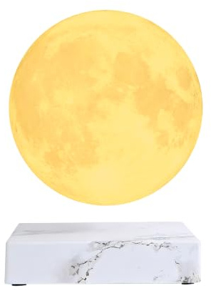 Vnemofey Schwebende Mondlampe ， Magnetische Levitationskugellampe 16 Farben & 4 Modi drehendes & schwebendes Mondlicht, dekoratives Nachtlicht für Kinderzimmer Dekoration