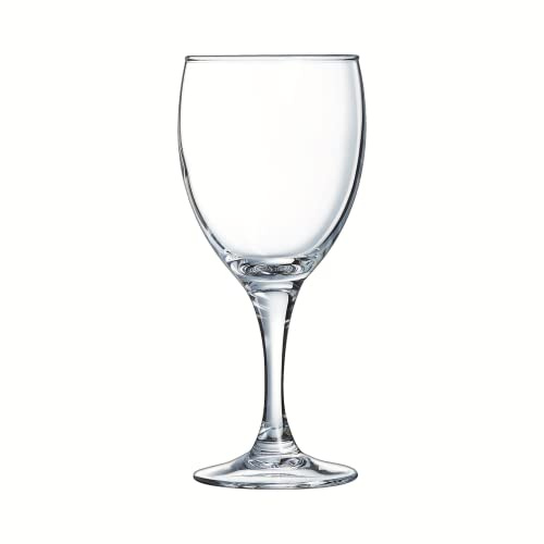 Arcoroc Verre à Vin Elegance 24 cl Lot de 6 | Verre transparent résistant, verre à pied pour dégustation, compatible lave-vaisselle, idéal restaurant et réception