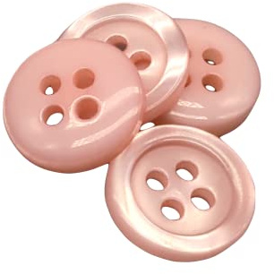BOTIBOTON – 50 Knöpfe in Perlmuttoptik – 5 Größen zum Annähen – 11 Farben zur Auswahl – Hemden, Mäntel, Jacken und babyknöpfe, kinderknöpfe - Hergestellt aus Spanien (perlmutt Rosa, 12 mm)