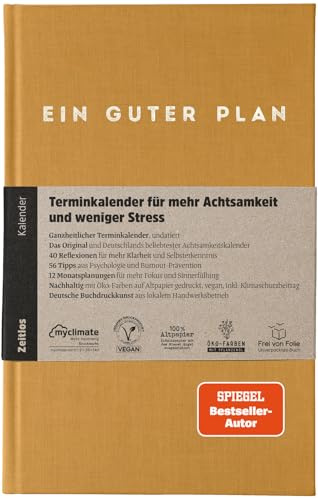 Ein guter Plan Zeitlos: Undatierter Terminkalender für mehr Achtsamkeit | Undatiert, 56 Wochen, Wochenplanung, Achtsamkeitsampel, Tipps, Zitate, Habit-Tracker, Monatsreflexionen, Lebensplaner