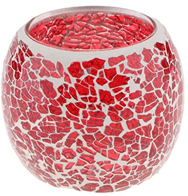 misppro Glow in Gark – Mosaik-Glas Votiv-Teelichthalter Kandelaber Home Tischplatte 7,6 cm Durchmesser – #8