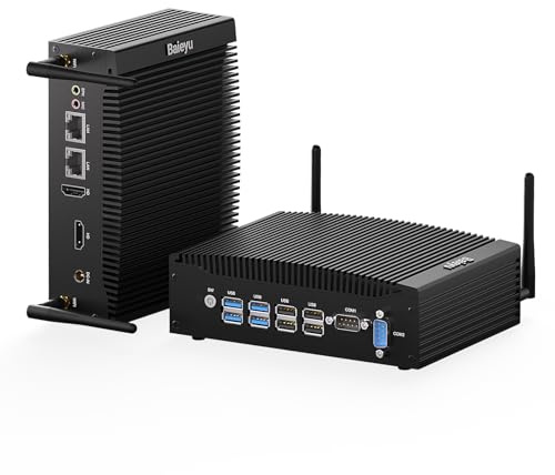 Baieyu Mini Computer Windows 11 Pro Core i5-8260U, 32GB RAM DDR4 1TB SSD, Mini PC Support 4K HD Dual Displays, 2×RJ45, 2.4G/5.0G WiFi, BT4.2, Desktop Computer Home Office