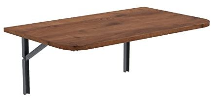 AKKE Klapptisch Wandklapptisch Esstisch - Klappbar Faltbar Platzsparend - Abgerundete Ecken - 90cm x 60cm - Antik-Eiche