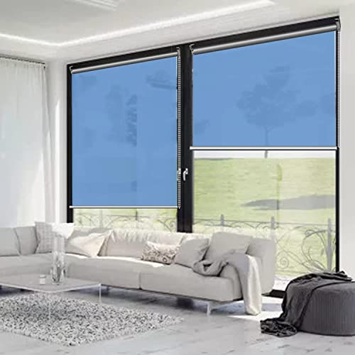 Rollos Einweg-Privatsphäre, Durchsichtige Fenstervorhänge/reflektierende Spiegelfolien For Büro, Zuhause, Innenbereich – Raumverdunkelung/Hitzereduzierung/Sonnenschutz, Mit Kompletter Montage-Hardware