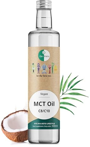 Go-Keto MCT Aceite de 500 ml – MCT Keto Aceite C8/C10 de aceite de coco premium sin aceite de palma, perfecto para una dieta ceto, aceite MCT como crema de café ceto ideal para café a prueba de balas