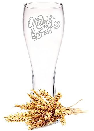 Leonardo Weizenglas mit Gravur - Oktoberfest Schriftzug - Geschenke für Papa zum Vatertag - Geschenk für Bierkenner - Geschenkidee für Ihn Männer zum Geburtstag - 500 ml