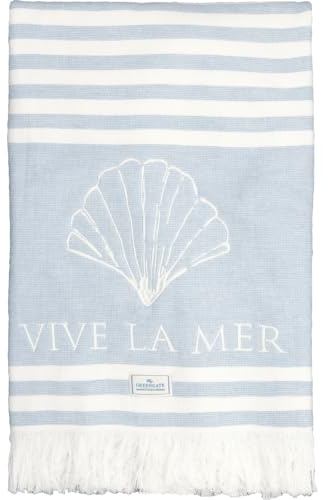 Greengate Vive la mer Handtuch Pale Blue 70x140cm