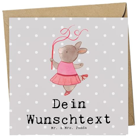 Mr. & Mrs. Panda Personalisierte Karten Balletttänzerin Herz - Geschenke, Beruf, Ballerina, Ballett, Spruch, Geschenk, Postkarte personalisiert, karte, Lustig, Grußkarten