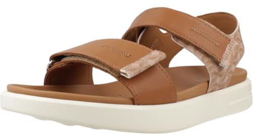 Geox D XAND 2S E - Sandalo Donna, Camel/Nude,