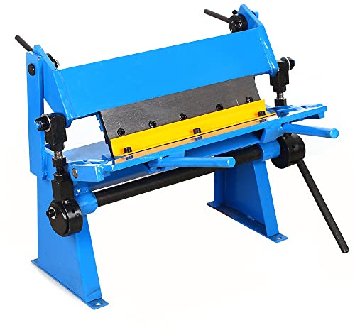 Biegemaschine,Manuell Abkantbank Biegemaschine Rundbiegemaschine 3n1 Arbeitsbreite 305mm 135° Industriehandbuch Abkantbank Biegemaschine,Blau
