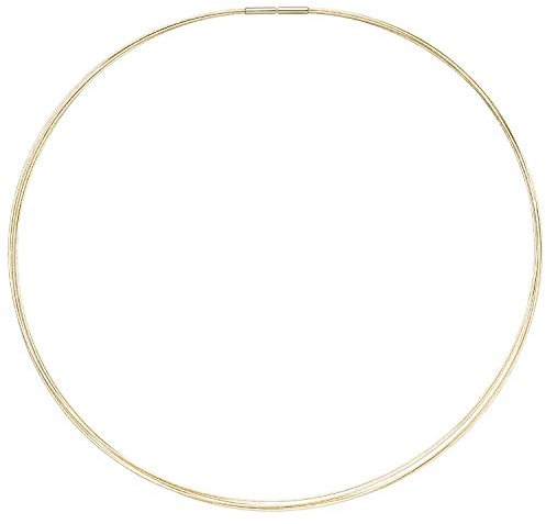 1,4mm Halsreif 5-reihige Halskette aus 585 Gold Gelbgold Halsschmuck, 42cm