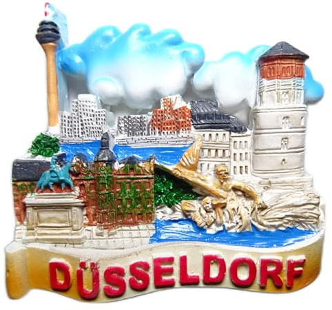 Magnet Souvenir Düsseldorf 6,5 x 6 x 2 cm Kühlschrankmagnet Stadt Deko GCG 530840