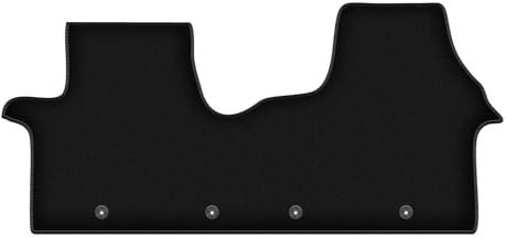 Wielganizator Velours Fußmatten passend für Renault Trafic III (2016-) | Qualität: Basic - Genaue Passform, rutschfeste Untregrund 1-teilig - Schwarz