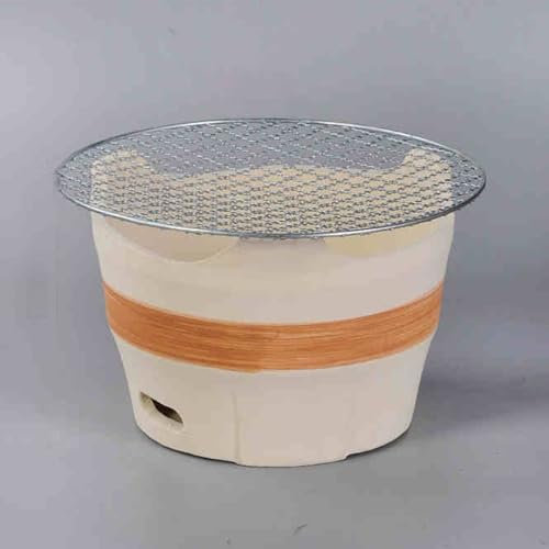 Mini réchaud à Barbecue en Argile, réchaud à Charbon de Bois Portable, ustensile de Camping, pour Pique-Nique en Plein air (Couleur Unique : 20 cm/8 po)