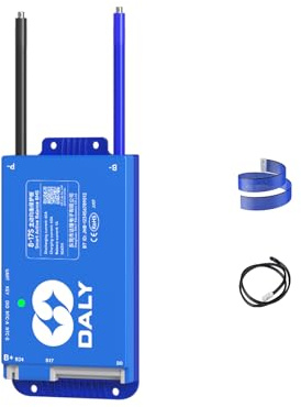 DALY BMS 36V 60A - 1A à équilibrage Actif Système de Gestion de Batterie, Bluetooth intégré pour LifePO4 12S Batterie - Idéal pour RV, Centrale électrique Portable, Stockage d'énergie Solaire, etc.