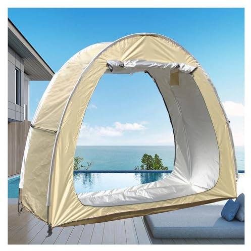 2 PCS Box Biciclette Può Essere Giuntato Garage Moto per Esterno con Tessuto Oxford 210D PU4000 Impermeabile Garage Moto Capannone per Esterno,Green