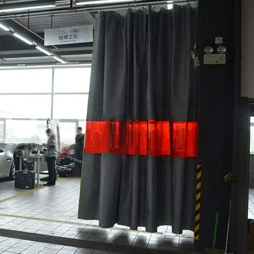 Flame Retardant Welding Curtain - Silicone Coated Fiberglass 650gsm, Heat Shield up to 1000°F, Durable Weld Blanket for Welders & Cutters, Size: 1.7x2.5m