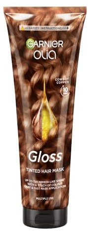 Garnier Olia Gloss 10Min Tinted Hair Mask, Hair Toner, Cowboy Copper