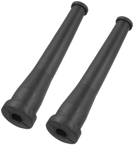 sourcing map 2 Pcs Strain Cord Boot Protector, 135mm Length Rubber Cable Sleeve Hose Flex- Strain Protector for Power Tool Cutting Machine and Drill Cable Protection, Black