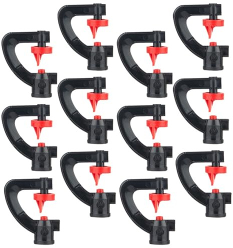 WRITWAA 20 Pezzi Ugelli Irrigatore di Plastica 180 Gradi Rotanti per Irrigazione Giardino e Vivai Testine Spruzzatori Rifrattivi per Impianto Irrigazione Esterno e Agricoltura