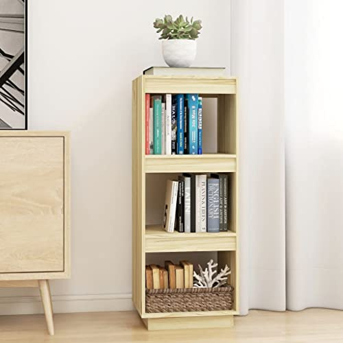 Mimdixy Regal Schmal, Würfelregal, Küchenregal, Büroregale, DVD Regale, Bücherregal/Raumteiler 40x35x103 cm Massivholz Kiefer Für Schlafzimmer, Büro, Modern Stil