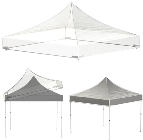 Toit de Pavillon 3x3 m en PVC Transparent, Bâche de Rechange Imperméable 270 g/m², Toit Pointu pour Tonnelle de Jardin, Compatible Tente Pliante, Abri de Jardin & Party Tent